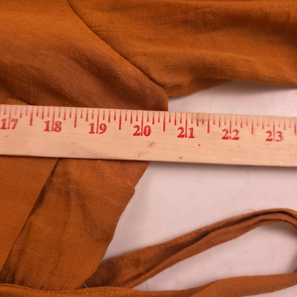 Rebellion‎ Again Mini Dress Womens 1X Brown Rust Cottagecore Tiered Prairie Plus - Picture 5 of 14